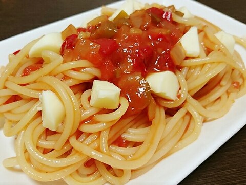 ☆簡単☆サルサソースで☆冷製トマトパスタ☆
